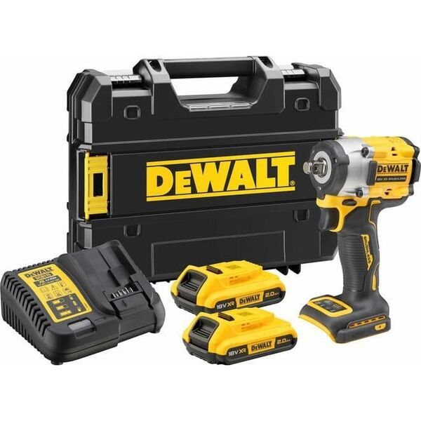 Klucz udarowy Dewalt DEWALT.KLUCZ UDAROWY 1/2" 18V 406Nm 2x2,0Ah TSTAK PIERŚCIEŃ DCF921D2T 11239442 5035048743867