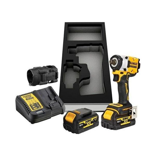 Klucz udarowy Dewalt DEWALT.KLUCZ UDAROWY 1/2" 18V 406Nm 2x5,0Ah TSTAK PIERŚCIEŃ DCF921P2T 11239445 5035048743744