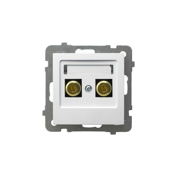 Ospel Gniazdo głośnikowe Ospel As GGN-1G/m/00 pojedyncze białe 11267584 5907577477530