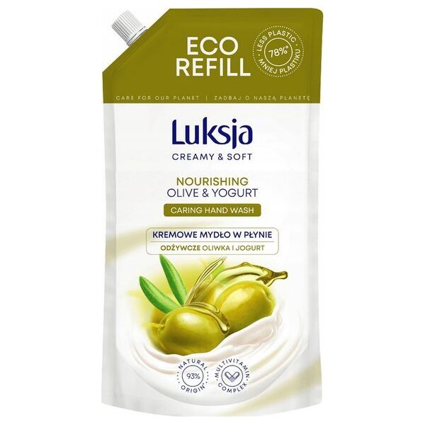 Luksja Luksja Creamy & Soft Kremowe mydło w płynie Oliwka i Jogurt 900 ml opakowanie uzupełniające 11285627 5900536349220
