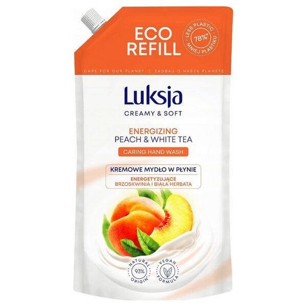 Luksja Luksja Creamy & Soft Kremowe mydło w płynie Brzoskwinia i Biała Herbata 900 ml opakowanie uzupełniające 11285630 5900536349244