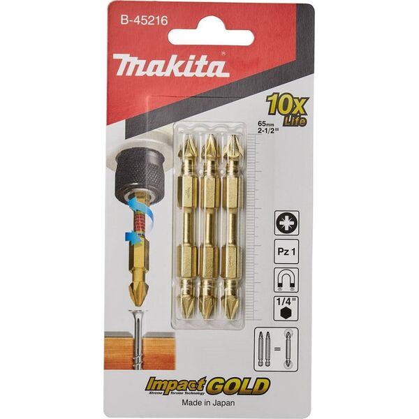 Makita KONCOWKA WKRETAKOWA PODWOJNA IG PZ1 65MM 3SZT 11540869 88381448192