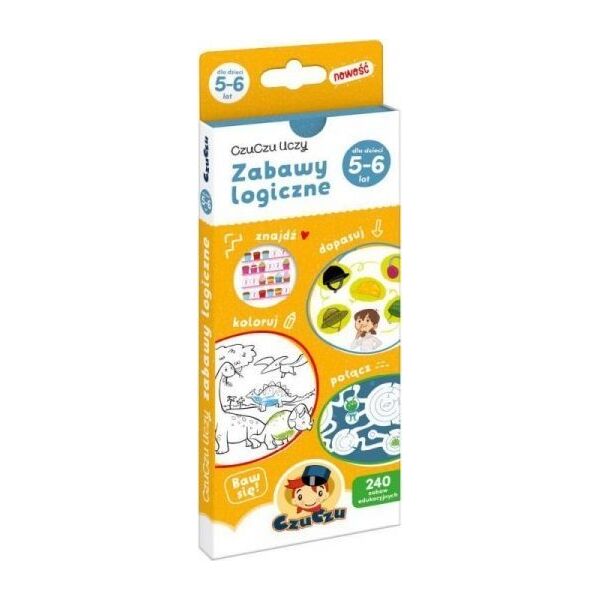 Bright Junior Media CzuCzu Uczy Zabawy logiczne dla dzieci od 5-6 lat 11638104 9788366762374