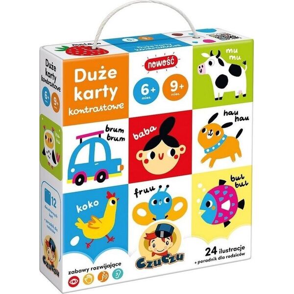 Bright Junior Media CzuCzu Duże karty kontrastowe 6-9 mies. 11715103 9788366762671