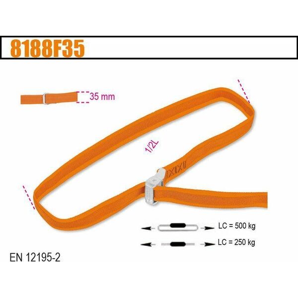 Beta Tools BETA PAS MOCUJĄCY 500kg/5m/35mm 8188F35-5 11741391 8014230966311
