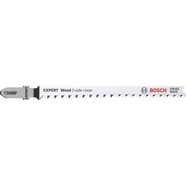 Bosch Bosch Expert jigsaw blade T 308 BP Wood 2-side clean, 3 pieces 11816012 4059952537818