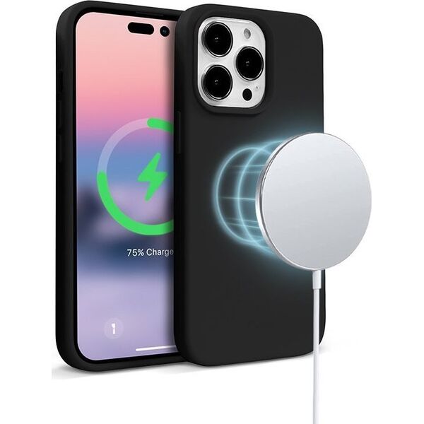 Crong Crong Color Cover Magnetic - Etui iPhone 14 Pro MagSafe (czarny) 11892750 5904310701891