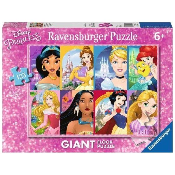 Ravensburger Puzzle 125el podłogowe Księżniczki. Disney Princess 097890 Ravensburger 11918853 4005556097890