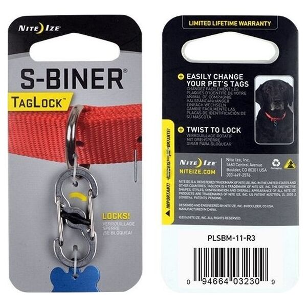 NiteIze Karabińczyk S-Biner TagLock 2 Steel 12363124 94664032309