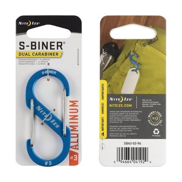 NiteIze Karabinek Nite Ize S-Biner Aluminium #3 Niebieski 12363128 94664041929