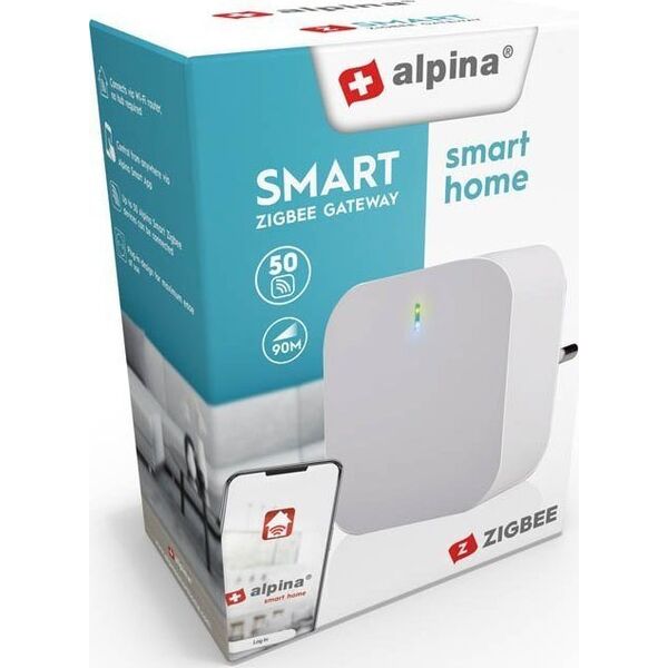 Alpina Alpina - Bramka hub Zigbee do połączenia urządzeń w tym standardzie 12418799 8711252265476