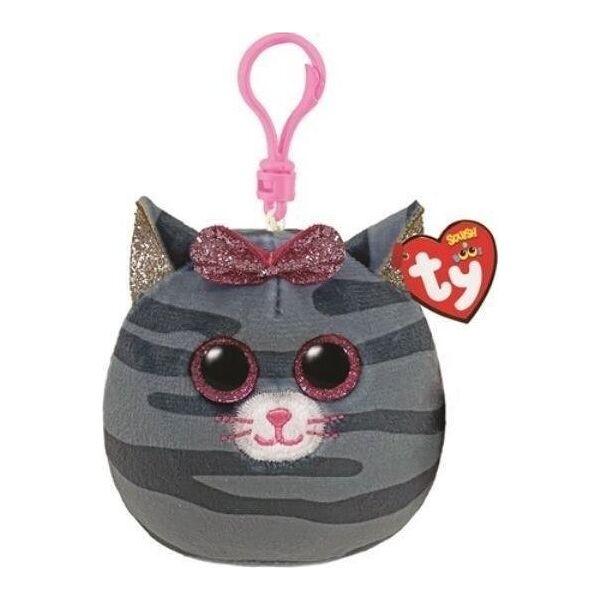 Breloczek TY Maskotka brelok TY Squish-a-Boos KIKI - szary kot 8,5cm 39565 12427665 8421395651