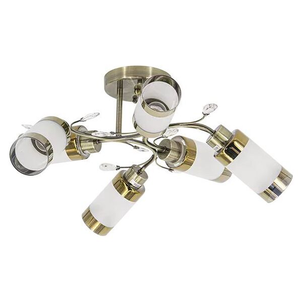 Lampa sufitowa Mdeco Sufitowa lampa glamour ELM8267/6 21QG do jadalni mosiądz 12520176 5907683574192