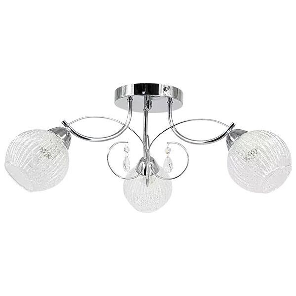 Lampa sufitowa Mdeco Pałacowa lampa sufitowa ELM8964/3 8C crystal do holu chrom 12520197 5907737330323