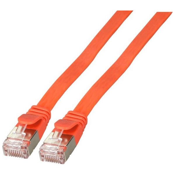 EFB EFB RJ45 Flachpatchkabel U/FTP, Cat.6A, PVC, 0,5m, rot 12524533 4049759150747