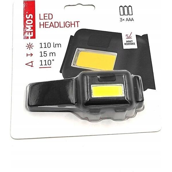 Latarka czołowa Emos LATARKA CZOŁOWA 1W COB 12530286 8592920080252