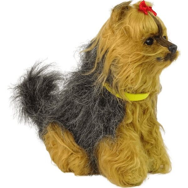 LeanToys Interaktywny Pies Piesek Yorkshire terrier York  Pluszowy Szczeka Rusza Ogonem 12566147 5905214977344