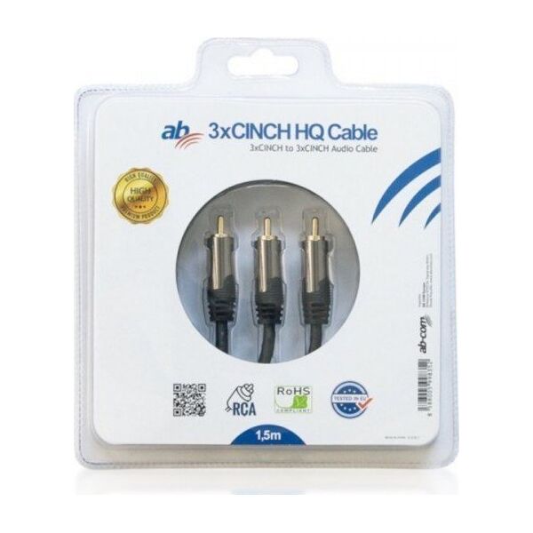 Kabel AbCom Kabel AB HQ 3xCINCH 1,5m 12594572 8588005998352