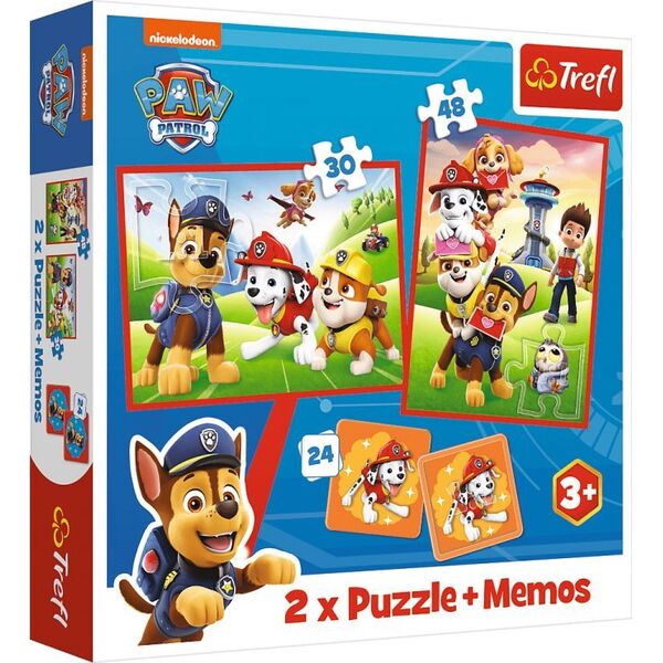 Trefl Puzzle 2w1 + memos Psi Patrol Psia ekipa w akcji 93337 Trefl 12645717 5900511933376