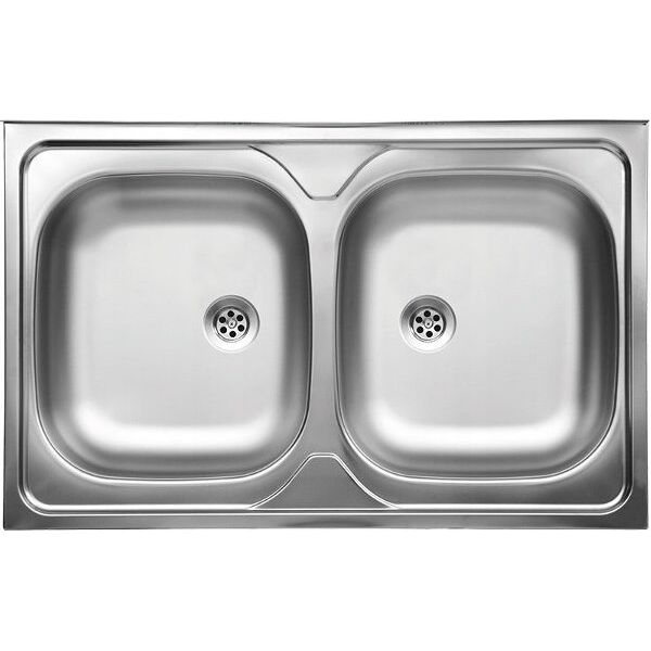 Zlewozmywak Kuchinox Zlew 2-kom. nakładaney satyna 50x80cm sk5020t 12727012 5907791150684