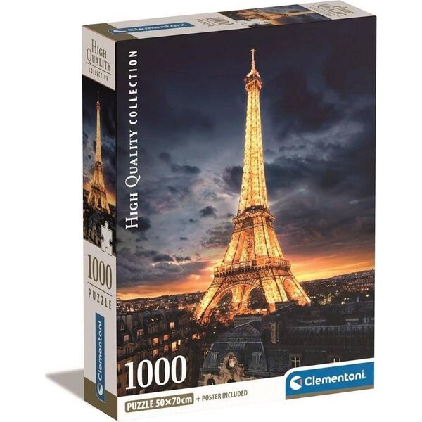 Clementoni CLE puzzle 1000 Compact Wieża Eiffla 39703 12736133 8005125397037