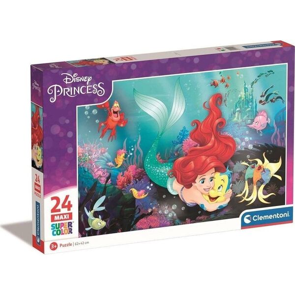 Clementoni CLE puzzle 24 maxi SuperKolor Little Mermaid 24243 12736181 8005125242436