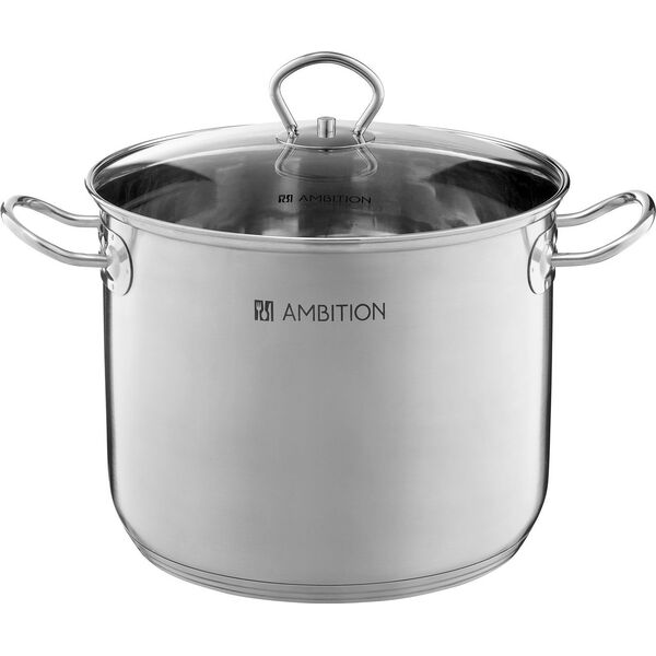Ambition Garnek wysoki ze stali nierdzewnej z pokrywką Acero 28 cm AMBITION 12785248 5904134608260