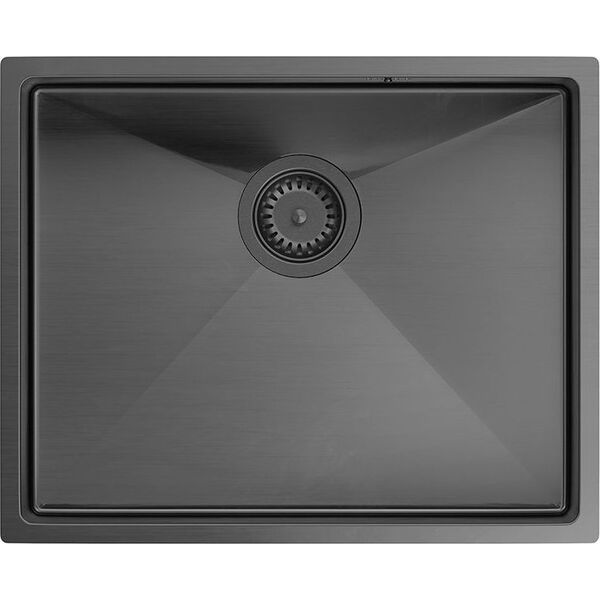 Zlewozmywak GraniteQ Quadron | ANTHONY | stalowy zlewozmywak kuchenny GRAFIT PVD | wymiary: 54 x 44 x 19 cm | 1-komorowy podwieszany | podbudowa szafki: od 60 cm 12945661 5904310996280