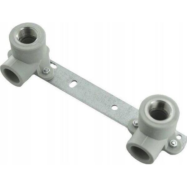 Detal-met Kolano GW z wieszakiem 20x1/2 z płytką montażową rozstaw 100mm [5] płytka aluminiowa 12951898 5901924605591
