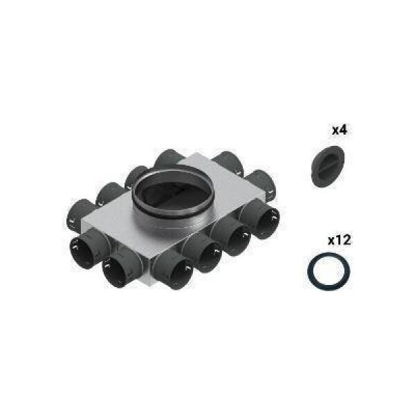 SpiroFlex Skrzynka rozdzielcza 12-8x75/200 izolowana VENT CLEAR W2 zestaw Spiroflex SX-WS12X75/200SRZ 13001758 5903661102418