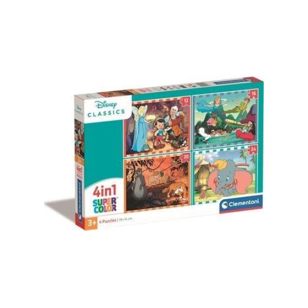 Clementoni CLE puzzle 4w1 Disney Classic 21523 13011527 8005125215232