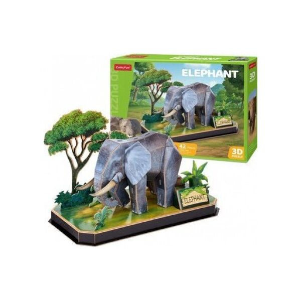 Cubic Fun CUBIC FUN PUZZLE 3D ZWIERZĘTA SŁOŃ. 13047588 6944588208585