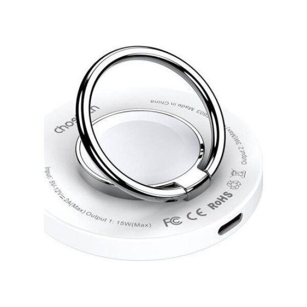 Ładowarka Choetech Bezprzewodowa ładowarka indukcyjna 2w1 Choetech T603-F, uchwyt (biała) 13095340 6932112104939