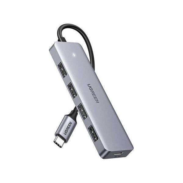 HUB USB Ugreen Adapter 4w1 UGREEN Hub USB-C do 4x USB 3.0 + USB-C (szary) 13112844 6957303805167