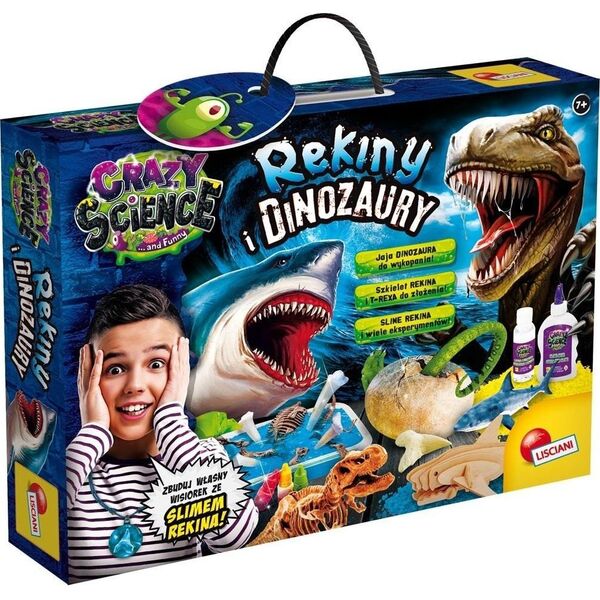 Lisciani Zestaw edukacyjny Crazy Science - Rekiny i dinozaury 13123467 8008324101528