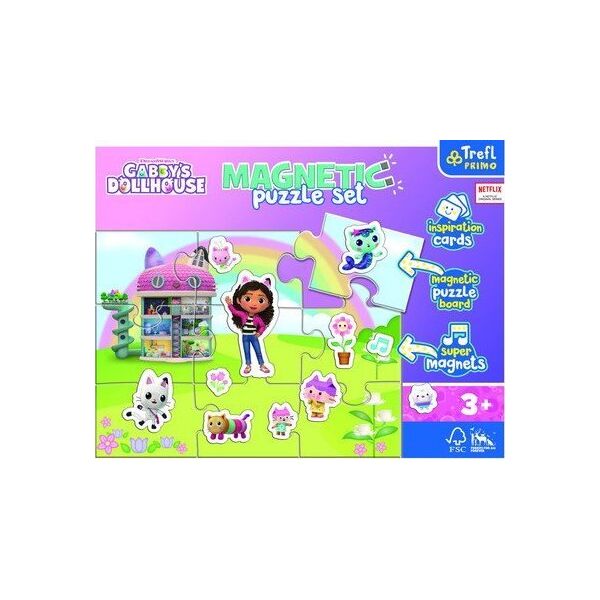 Trefl Puzzle magnetyczne Świat Gabi Gabbys Dollhouse 13146971 5900511933833