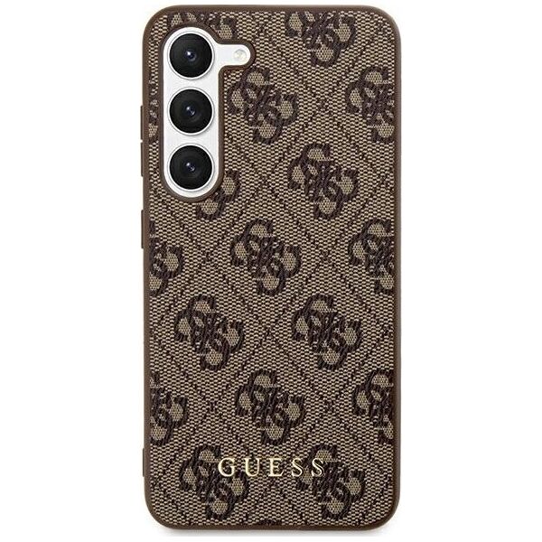 Guess GUESS SAMSUNG S24+ GUHCS24MG4GFBR METAL GOLD LOGO BROWN 13232023 3666339241674