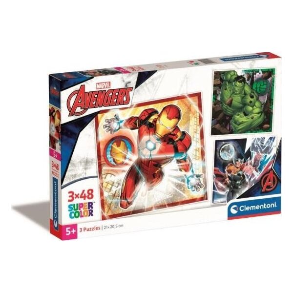 Clementoni CLE puzzle 3x48 SuperKolor The Avengers 25315 13276709 8005125253159