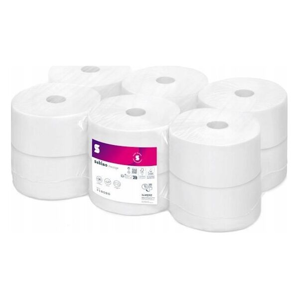 Wepa Wepa Satino Prestige - Papier toaletowy Jumbo centralnego dozowania - 12 rolek 13283648 4000735343539