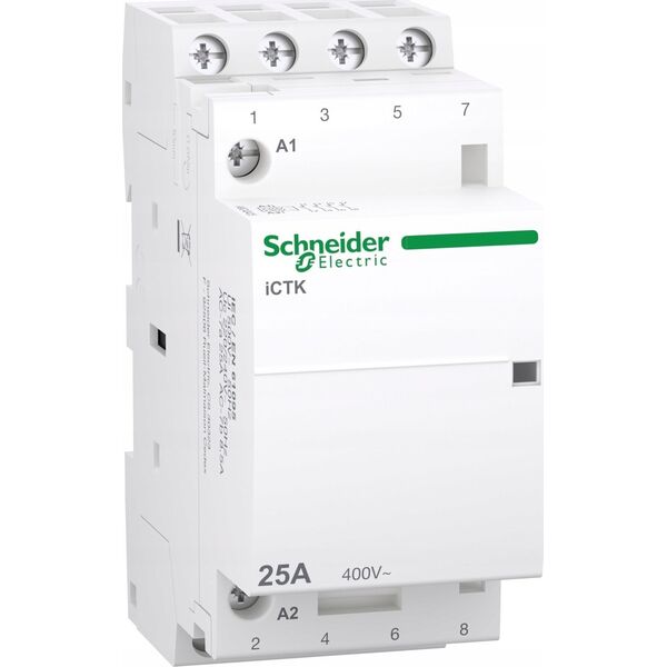 SCHNEIDERE Stycznik modułowy Acti9 iCTK50-25-40-230 25A 4NO 50Hz 220/240 VAC Schneider bez możliwości rozbudowy o styki pomocnicze A9C40425 13284173 3606481088888
