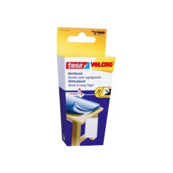 Tesa tesa ON&OFF Klettband Aufkleben&Aufnähen 20mmx100cm 6Stk wei 13306221 4042448864444