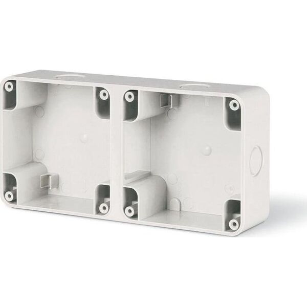 Scame Puszka natynkowa, 2 moduły, M95x2, , IP66, szary, PROTECTA 13427112 8001636210209