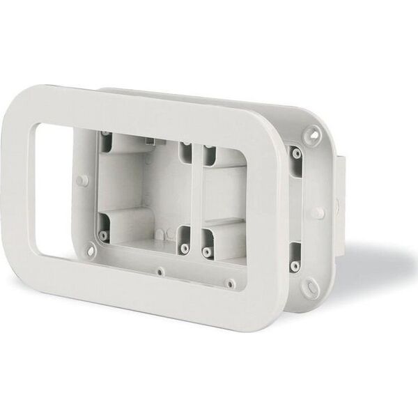 Scame Puszka podtynkowa, 2 moduły, 2xM95, IP66, szary, PROTECTA 13427268 8001636210728