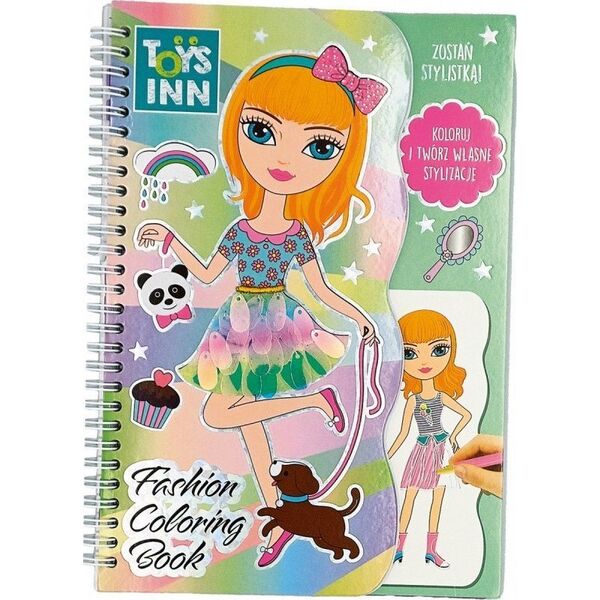 Stnux Fashion Coloring Book Kolorowanka z naklejkami Moda 8523 STNUX 13459143 5901583298523