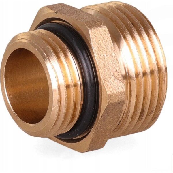 AQUER Nypel do rozdzielacza 3/4"x1/2" Aquer NR 3/4X1/2 TK mosiężny z oringiem 13477276 5908241626377