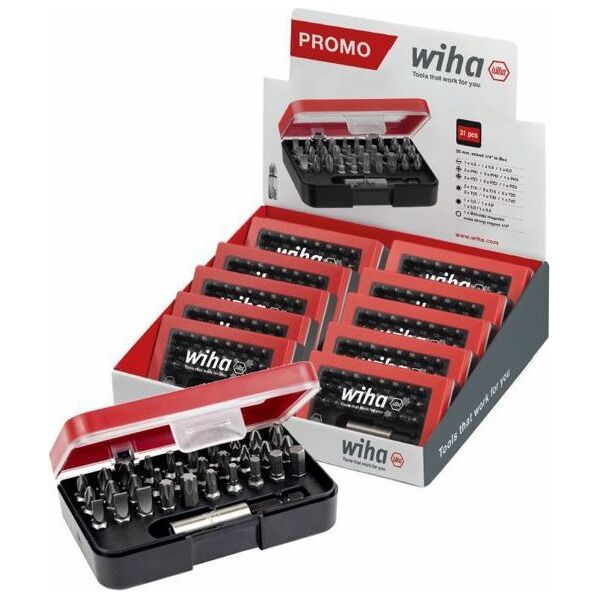 Wiha ZESTAW BITÃW + UCHWYT MAGNETYCZNY W KASECIE, 31CZ. 13495852 4010995446321