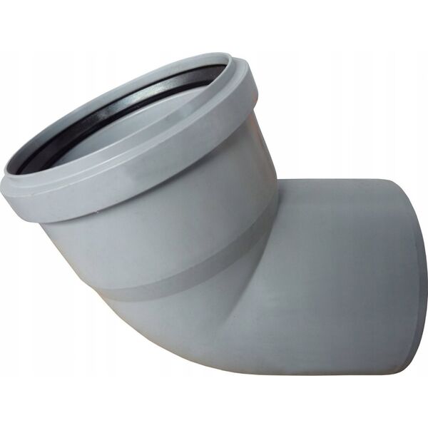 AQUER Kolano kanalizacyjne PP 75mm 67° Aquer K75/67 SZ szare 13496626 5908241620832