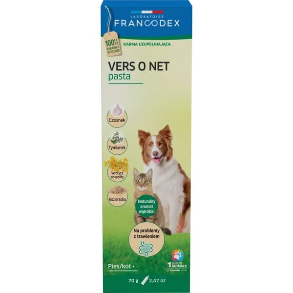 Francodex FRANCODEX PL Pasta dla psa i kota na problemy trawienne VERS O NET 70 g 13500133 3283021794081