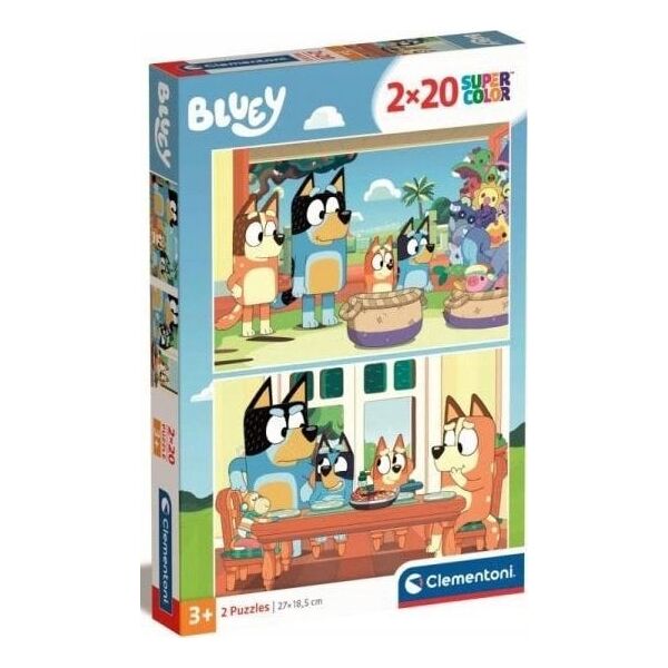 Clementoni CLE puzzle 2x20 SuperKolor Bluey 24807 13545673 8005125248070