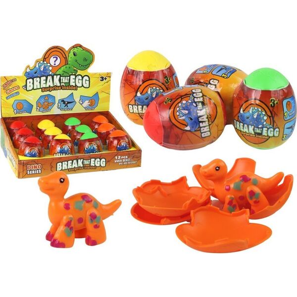LeanToys Magiczne Pękające Jajko Dinozaur W Skorupie 4 Kolory 6 cm 13675358 5905884450277
